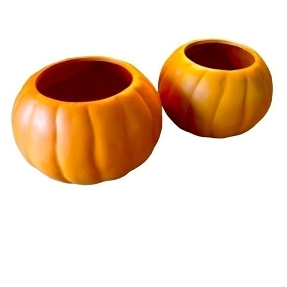 Two ceramic pumpkin home, decor accents Fall decor
